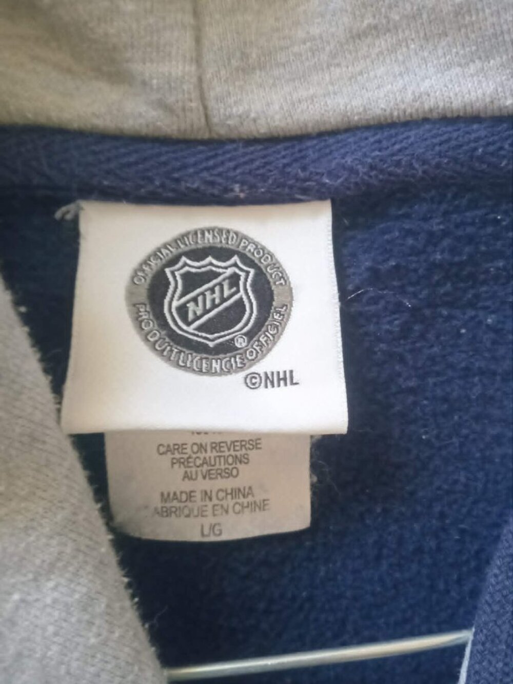 Vintage Y2K Toronto Maple Leafs NHL Hoodie Navy Blue Size Large - Picture 5 of 8